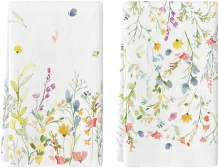 Artoid Mode Wildflower Floral Spring Kitchen Towels Dish Towels, ...