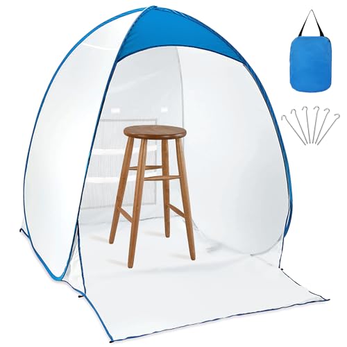 Bofoho Paint Spray Booth Tent - Portable and Foldable Spray Paint Booth Tool with Vents, Tool for Small DIY Painting, Pop-up, Windproof, Easy-to-Clean Paint Station (Blue)