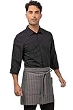 Chef Works Men's Seattle Half Bistro Apron, Black, 16' L x 38' W