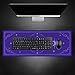 HUOCAIREN Kawaii Purple Large Gaming Mouse Pad, Moon Phase Magic Celestial Desk Mat Cute, Nonslip Laptop Desk Accessories, 31.5x11.8 in