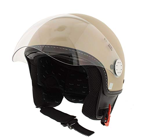 Unbekannt Vespa Visor 3.0 Casco Jet, Hombres, Beige, Extra-Small