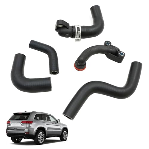 ATUOTPO 5pcs Radiator Coolant Pipe Hose Kit, 68147604AA 68253365AA, Compatible with Jeep Grand Cherokee 2014-2019#68211250AA 68211200AC 68252326AF
