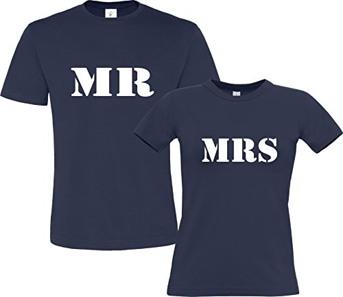 Tee shirt Mr & Mrs en ensemble de hauts aux tailles personnalisables