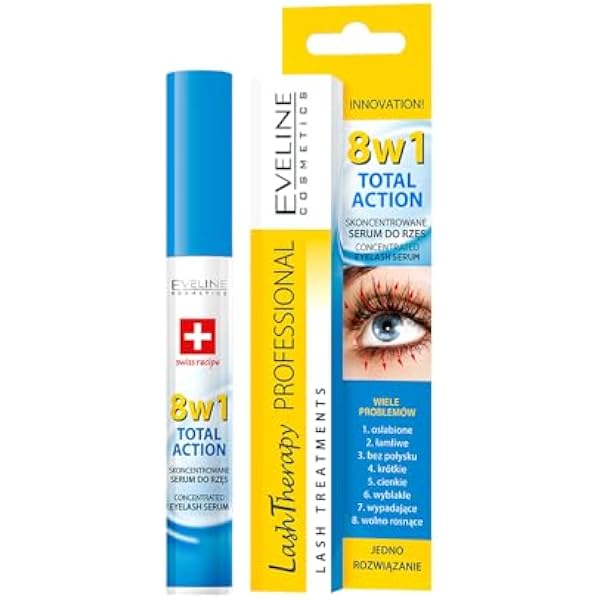Eveline Cosmetics Lash Therapy Professional Skoncentrowane serum do rzęs 1 w Total Action 10 ml