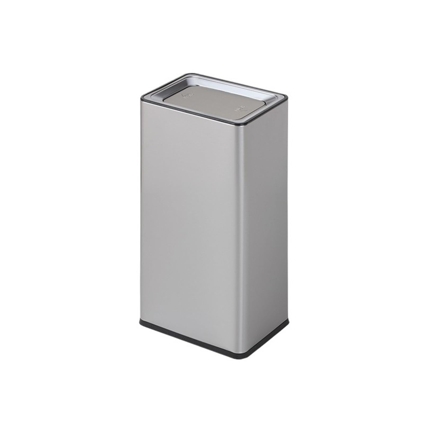 Z4T8M2K6G5 Waste Bin Trash Can with Flipping Lid , Stainless Steel Wastebasket for Home and Office Trash Can(Silver)