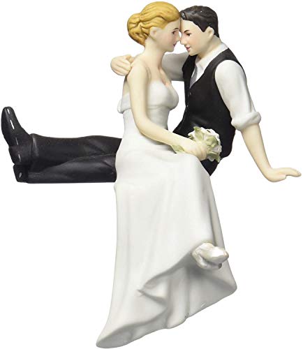 Weddingstar Look of Love Bride and Groom Porcelain Figurine Cake Topper, 4 1/8