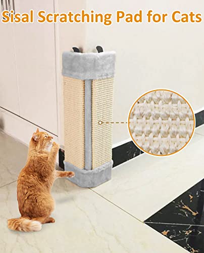 Bnosdm 3 Pack Cat Wall Corner Scratcher For Indoor Cats Walls Mounted Sisal Scratch Board Protector Vertical Anti Scratching Pad Protect Furniture Pet Wear Resistant Mat For Door Sofa #TOP4