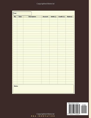 DEBIT & CREDIT LEDGER BOOK