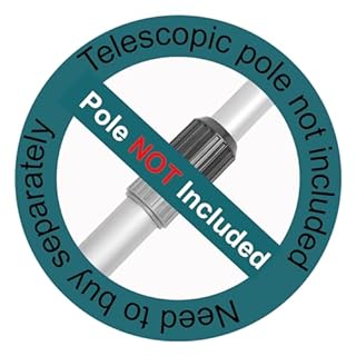 Poolvio 20" 2 in 1 Pool Brush Head for Swimming Pool, Heavy Duty Scrub Brush with EZ Clip & Wavy Nylon Bristles for Cleaning Pool Walls, Floors, Steps (Pole not Included)