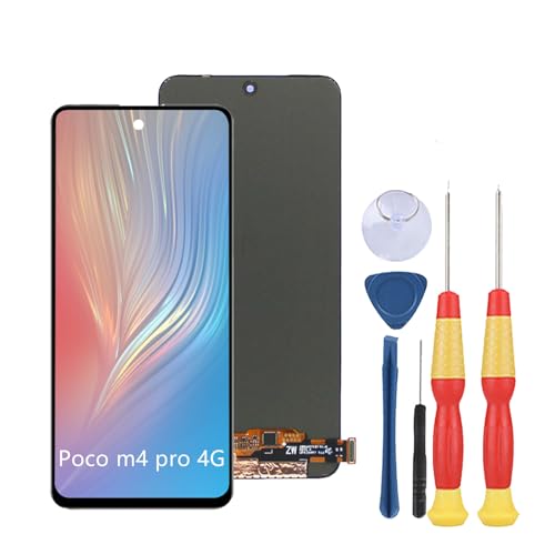 SiuVorZhi Pantalla LCD compatible con Xiaomi Poco M4 Pro 4G LCD Display Touch Screen Assembly Piezas de repuesto con herramientas.