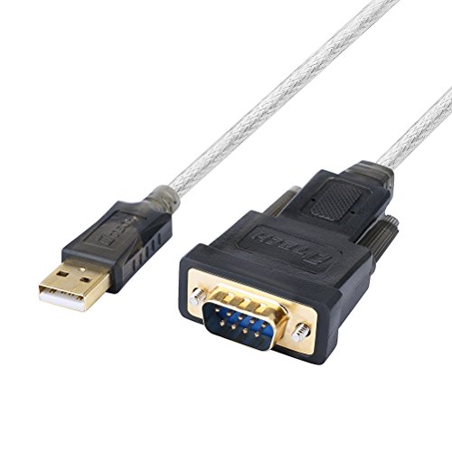 DTECH USB 2.0 to RS232 DB9 Male Serial Adapter Cable 1.8m Supports Windows 10, 8, 7, Mac, Linux 6 ft (USB-A to DB9 (Male / Male))