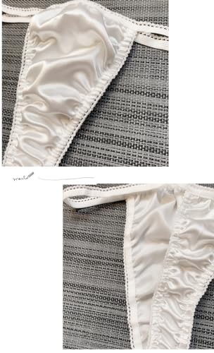 Men's Low Waist Satin String Bikini Thongs G String Underwear T Back Sissy Lingerie Briefs Panties3