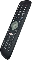 LFYSJTX Univerzális Távirányító Philips TV-hez - Kompakt Fekete Távirányító 10m Hatótávval, Programozás Nélkül Használható 4
