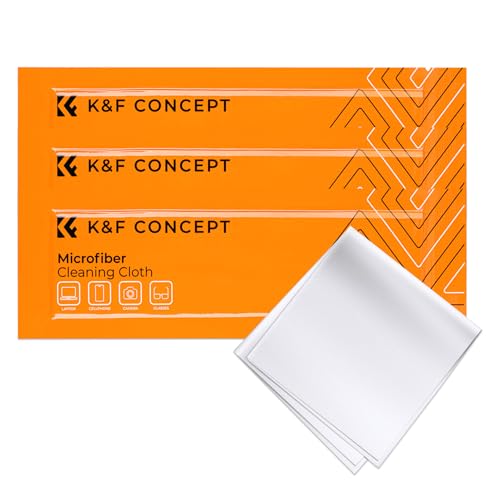 K&F CONCEPT Lot de 3 Chiffon de Nettoyage 150 X 150 cm en Microfibre Emballé sous Vide pour Appareil Photo Objectif Écran Caméra Filtre Smartphone Ipad Bijoux Lunette Jumelle