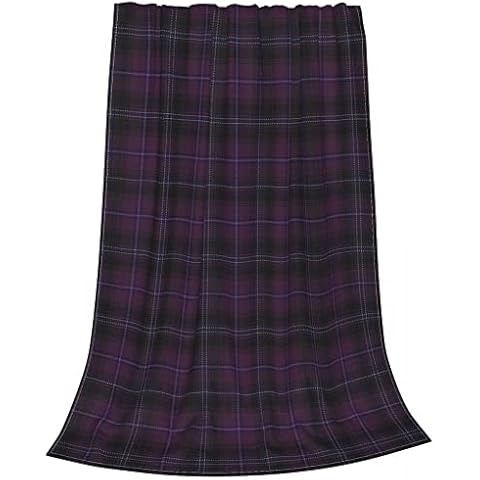 Customize Plaid Blankets Flannel Spring Autumn Retro Purple Portable Ultra-Soft Throw Blankets for Home Car Bedspreads Throw blanket for couch 127x152cm Cover