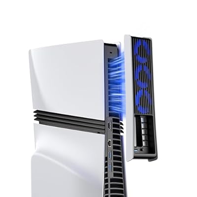 Ventilador de KIWIHOME para PS5 Pro, Velocidad Ajustable y Encendido/Apagado Automático, Accesorio de Refrigeración Silencioso con Puerto USB 3.0 y LED, Exclusivo para PS5 Pro (No para PS5/PS5 Slim) | Ya disponible en tu tienda friki favorita! En mundofriki.es!