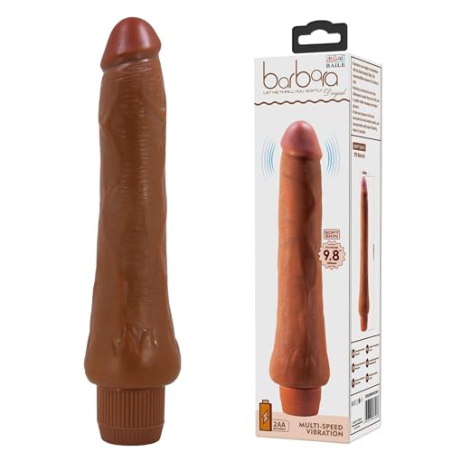 VIBRADOR DILDO REALISTICO ANAL VAGINA VIBRADOR MARRON PENE SUAVE CON VELOCIDAD AJUS