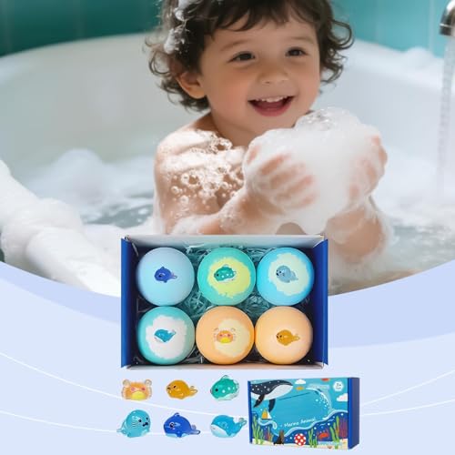 Bolas de baño infantiles limpiador corporal efervescente de seis piezas 3