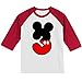 Personalized Mickey's 3rd Birthday Shirt | Handmade Decorated Shirt | Personalized with Name | Unisex 3/4 Sleeve Raglan T-Shirt | #1181