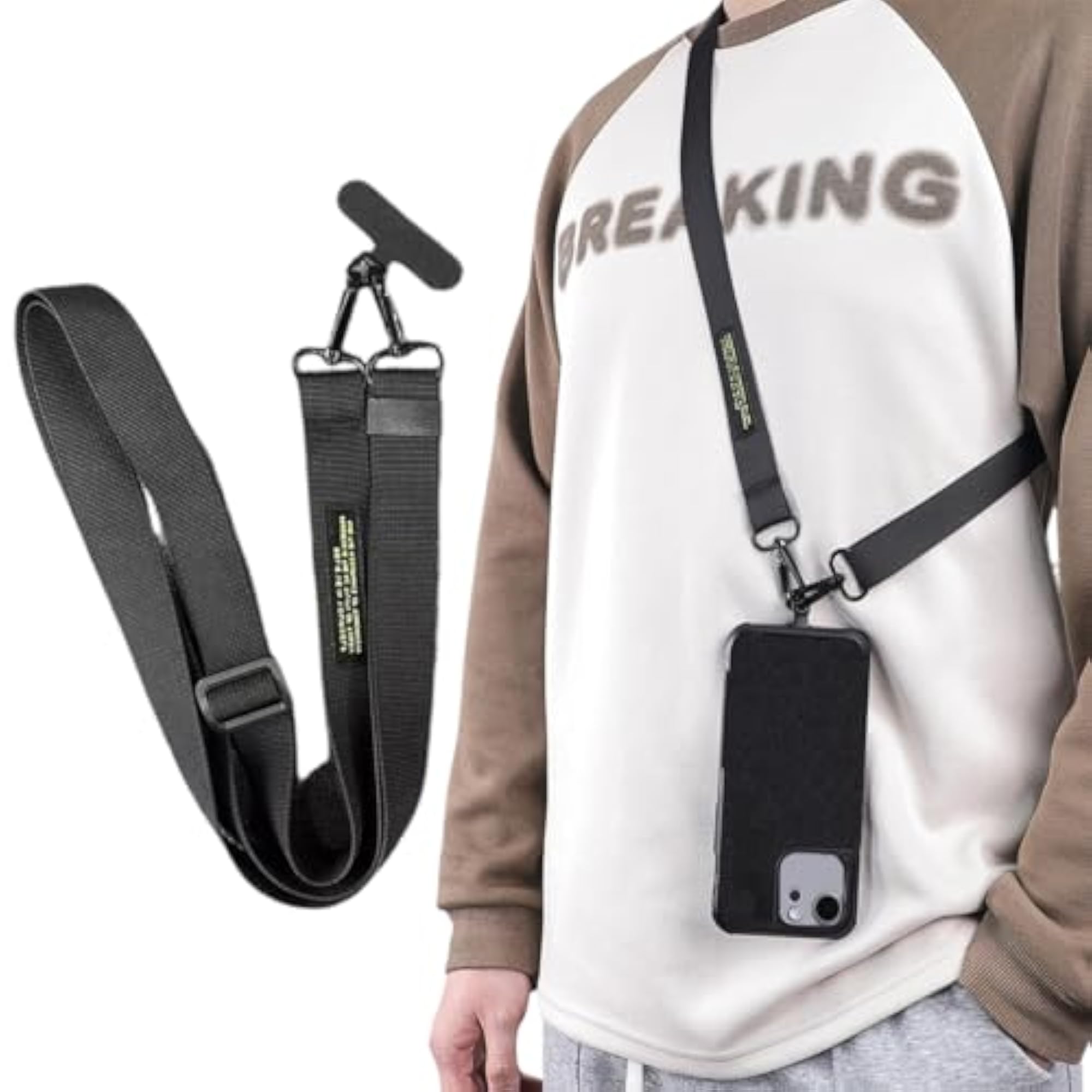 Phone Lanyard, Anti Theft Mobile Strap with Tether Pad