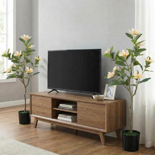 45 Inch Artificial Magnolia Tree for Home Decor,Faux Plants with