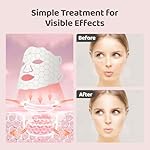 Yahi Red Light Photon Facial & Neck Mask with Remote Control, 7 Custom Modes with Infrared, Portable & Rechargeable with Timer for Home Use, 175 High-Density Light Beads, White - Image 4