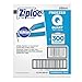 Ziploc 696187 Double Zipper Freezer Bags, 1qt, 2.7mil, 7 x 7 3/4, Clear w/Label, 300/Carton