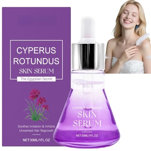 30ml Glow Hair Removal Oi Cyperus Rotundus Skin Serum Cold Pressed Pure Oil for Skin Hair Removal&Reduction Inhibits Hair Growth Relieves Post-Shave Discomfort Mild Non-Irritating Portable&Easy to Use