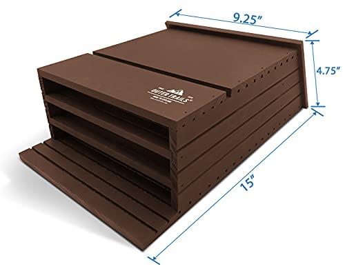 Outer Trails Japanese Cedar Bat House Habitat: Three Chambers, Weatherproof, Easy Install, Brown - Thumbnail 4