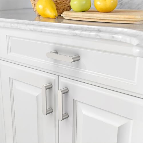 Asidrama 10 Pack 3 Inch(76mm) Brushed Satin Nickel Kitchen Cabinet Handles, Cabinet Pulls Kitchen Cabinet Hardware Cupboard Handles Drawer Pulls 3644 by Asidrama - Used condition - Image 3