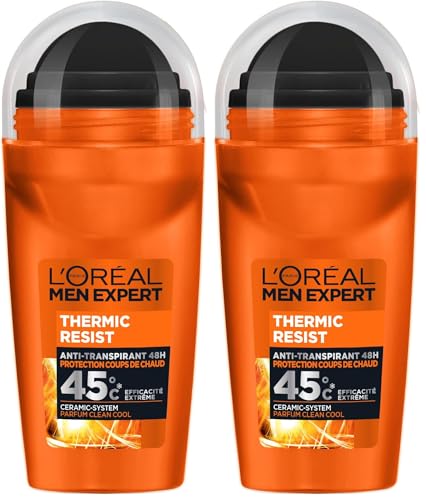 L'Oréal Men Expert - Thermic Resist Déodorant Bille pour Homme - 50 ml (Lot de 2)