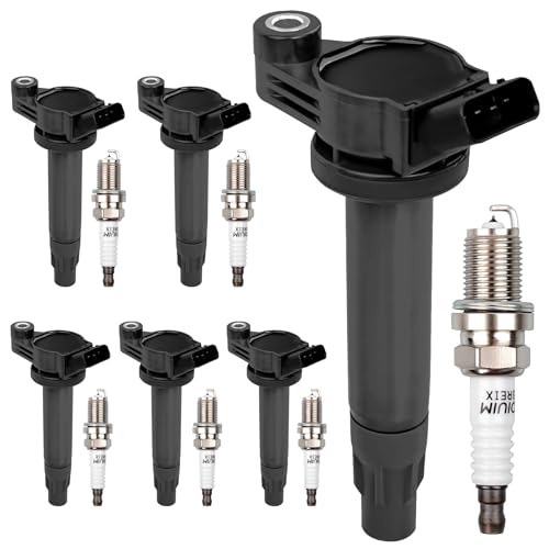 HQPASFY UF506 Ignition Coils & Iridium Spark Plugs Pack Set