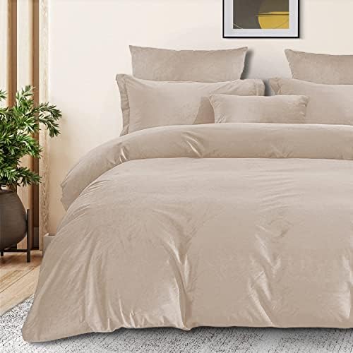 BedLooms Velvet Duvet Cover Set Superking Duvets Sets Blue Bed Covers Super Soft Hypoallergenic Velvet Navy Blue Bedding Set + 2 Pillow Cases (260 x 220 Cm)