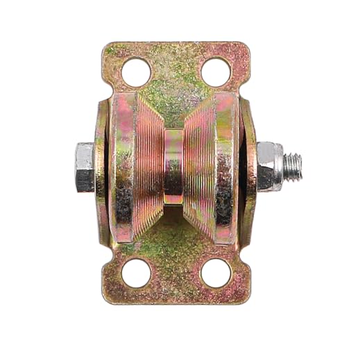 Hsthe Sea 2er-Pack Edelstahl-Riemenscheibenblock, V-Nut-Hochleistungs-Starrrolle, Stummlager-Gleitrollen-Schienenrad für Rolltore, Eisentore, Schienentore, Industriemaschinen