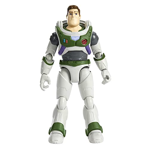Image of Buzz Lightyear HHJ79 Space Ranger Alpha Suit Buzz Lightyear Figure, Authentic Action Figure Approx. 13 cm Tall with 12 Movable Joints, Lightsaber, Toy for Children from 4 Years