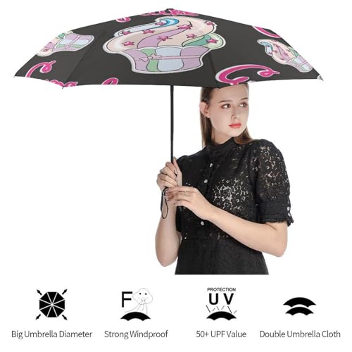 Parapluie pliant automatique compact, modèle de voyage original pour femme et homme
