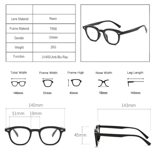 Monture de lunettes tendance transparente style vintage café et bureau - 6