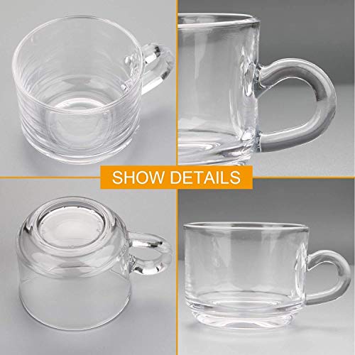 Image of Transparent Tea and Coffee Cup, Glass Cups, Clear Tea Cups Glass, (Set of 18) (18, 180 ML)