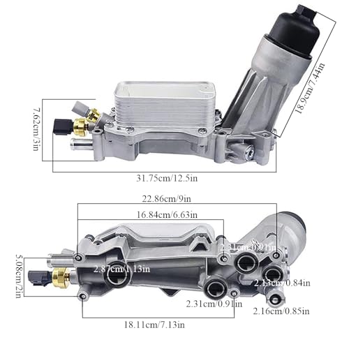 Engine Oil Cooler Filter Housing Kit Fit for 2011-2016 Avenger Charger Challenger Durango Journey, Promaster 1500, Wrangler Grand Cherokee 3.2/3.6L Upgrade Aluminum Oil Filter Assembly 926-876 926-959 - Thumbnail 4