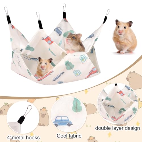 Hamac furet double couche blanc en taille M pour petit rongeur