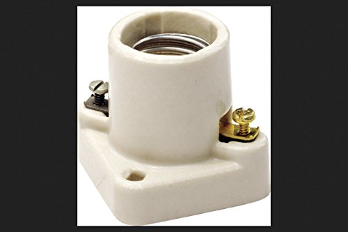 Leviton 19062 10 Pack Medium Base One-Piece Keyless Unglazed Porcelain Lampholder, White