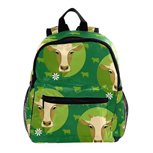 Mini sac à dos vache ludique avec bretelles confortables pour l'école