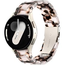 Lerobo Lightweight Resin Band Compatible with Samsung Watch 7 6 5 4 40mm 44mm Galaxy Watch 4 6 Classic 42mm 46mm 43mm 47mm Galaxy 5 Pro 45mm Active 2 40mm 42mm, 20mm Smartwatch Band for Women Men