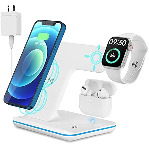 Wireless Charger Stand,3 in 1 Wireless Charging Station Cover