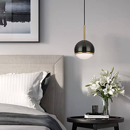 Rlewong Brass Chandeliers Black Nordic Light Luxury Restaurant Marble Chandelier Modern Simple Bedroom Bedside Lamp, #TOP4