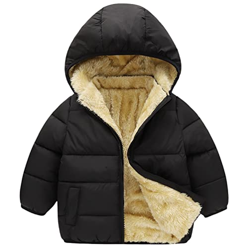 Image of YAGATA Baby Boys Bear Ears Shape Fleece Zip-up Hooded Jacket Clothes Light Sweatshirt