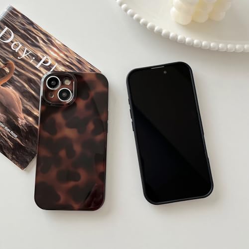 Huahuacase Compatible with for iPhone 13 Case, Tortoise Shell Chic Amber Brown Print Leopard, Classic Soft TPU Protective Shockproof Case for iPhone 13 6.1 ''Color2 by Huahuacase - Image 3