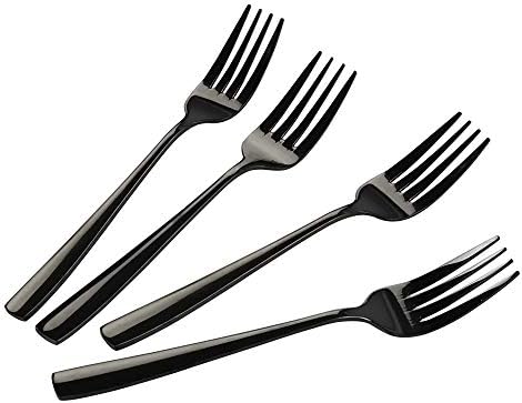 Teyyvn Black Stainless Steel Dessert / Salad Forks, Set of 16