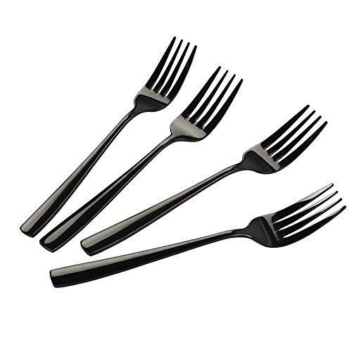 Teyyvn Black Stainless Steel Dessert / Salad Forks, Set Of 16 #TOP12