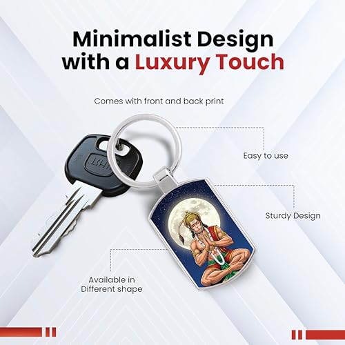 Image of Stylish Metal Keychains with Permanent Glossy Print - Inspirational Quotes & Spiritual Designs - Perfect Key chains for loved ones, Personal Use, Gifts & Return Gifts